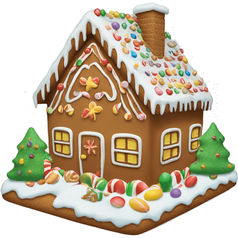 Gingerbread house emoji