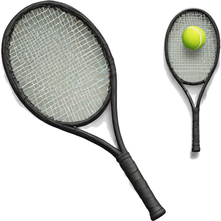 Realistic Tennis racket in black emoji