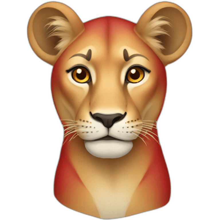 Red lioness emoji