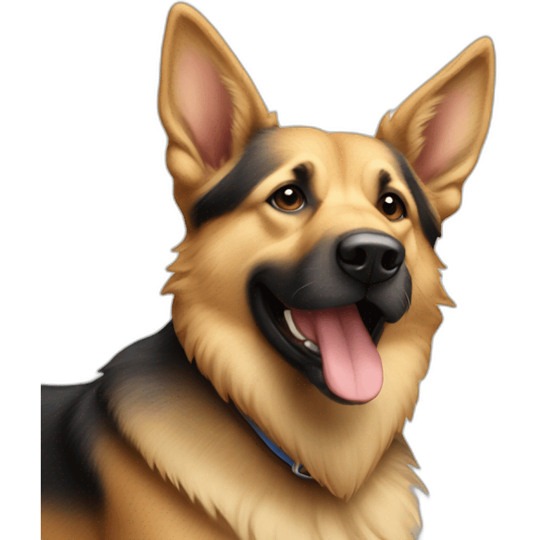 smailing german shepheard  emoji