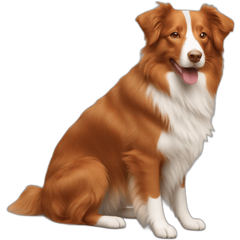 Toller and red border collie emoji