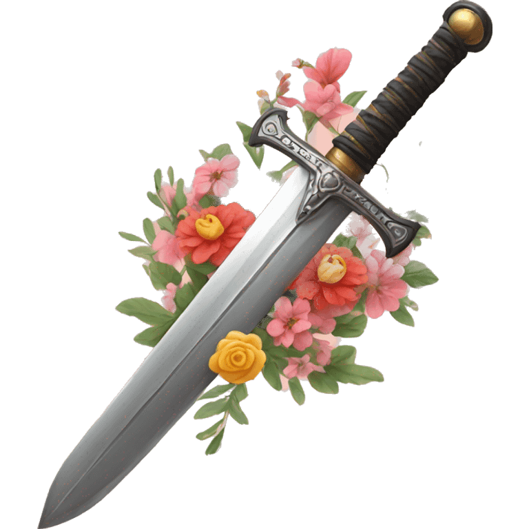 sword with florals emoji