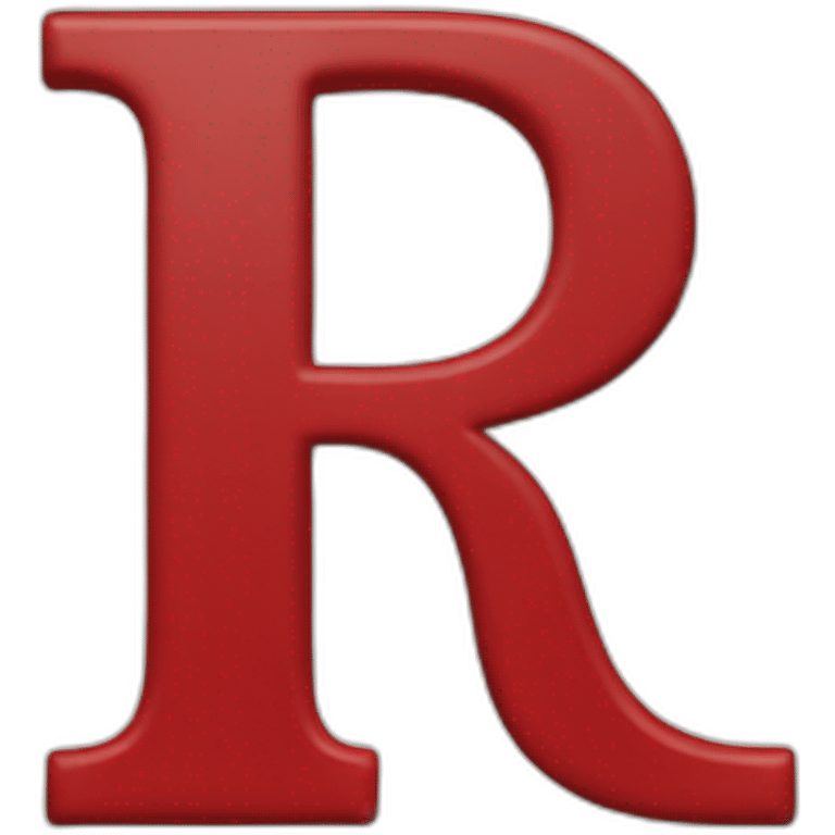 Rutgers block letter R emoji