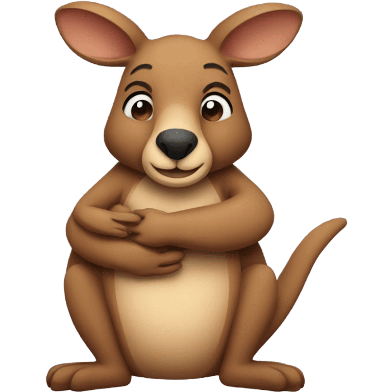 Kangaroo hugging a bear emoji