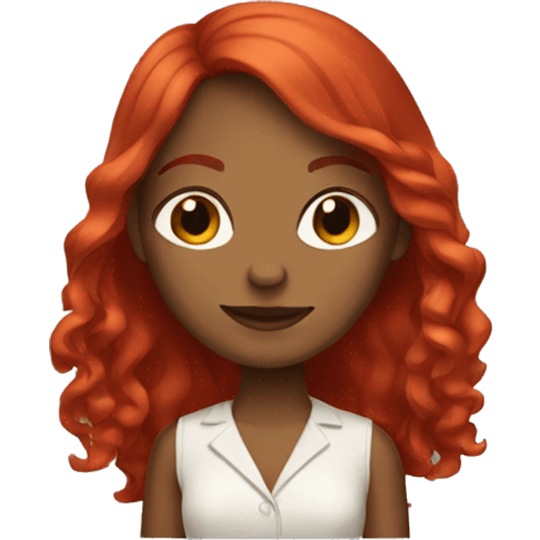 tropic girl with red hair emoji