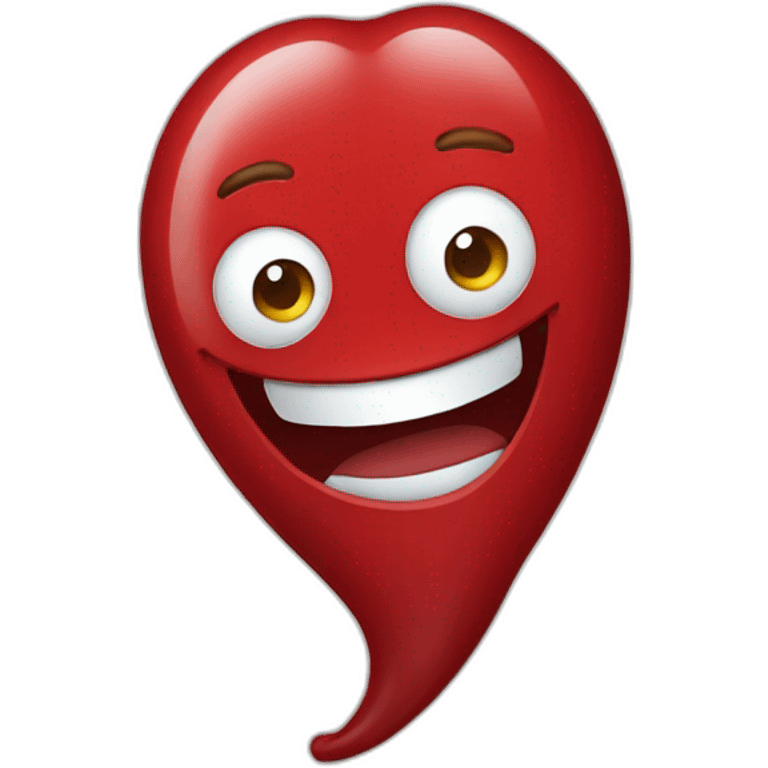 happy red liver emoji