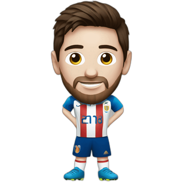 Lionel Messi with world cup emoji