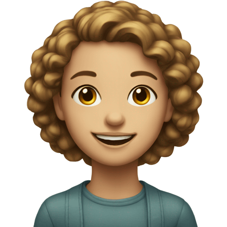 smiling girl portrait indoors emoji