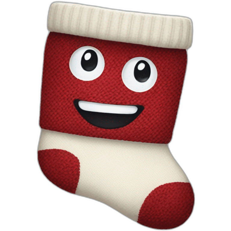 Smiling sock emoji