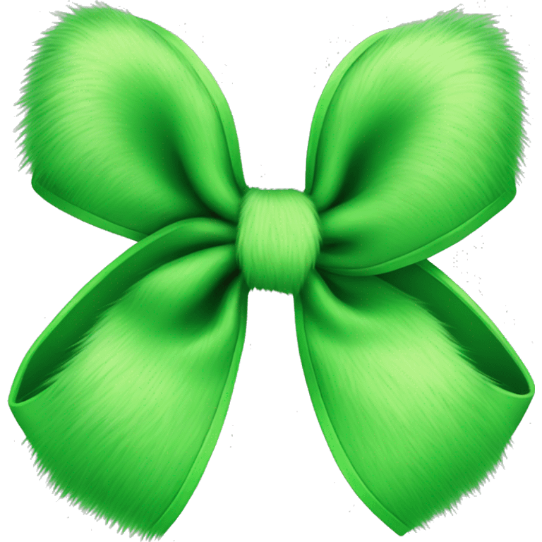 Green furry bow emoji