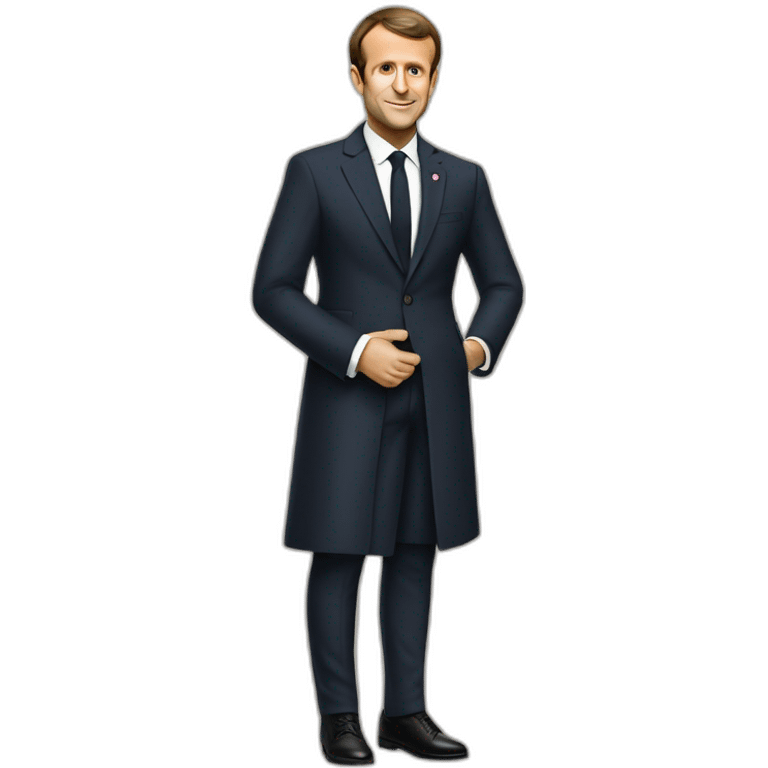 Emmanuel macron en robe emoji