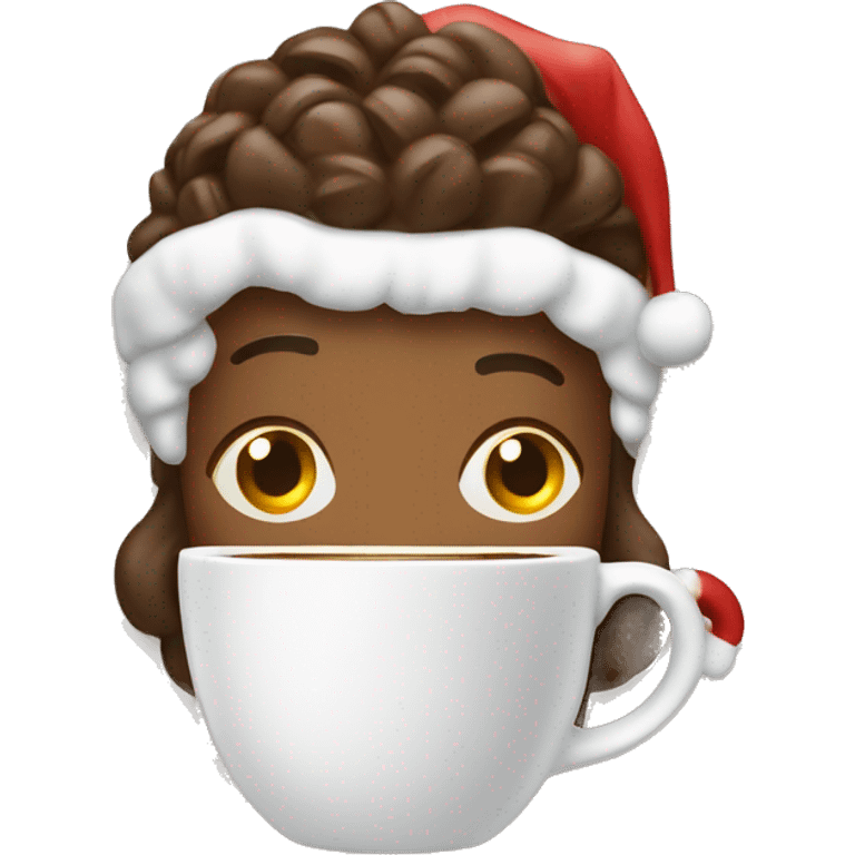 Christmas vibes coffe books emoji