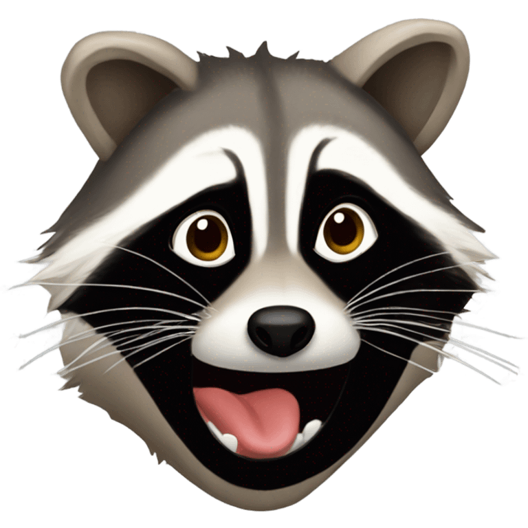 Raccoon licking my buddy Garry  emoji