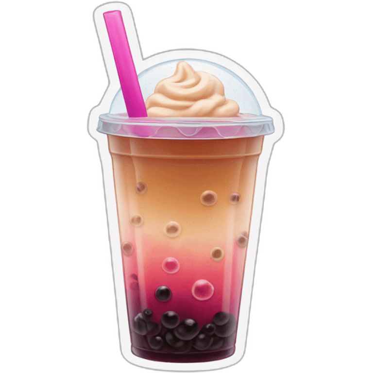 prismatic bubble tea emoji