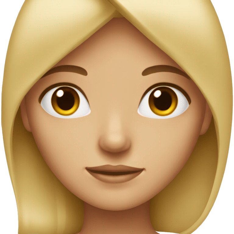 blonde girl with brown eyes emoji