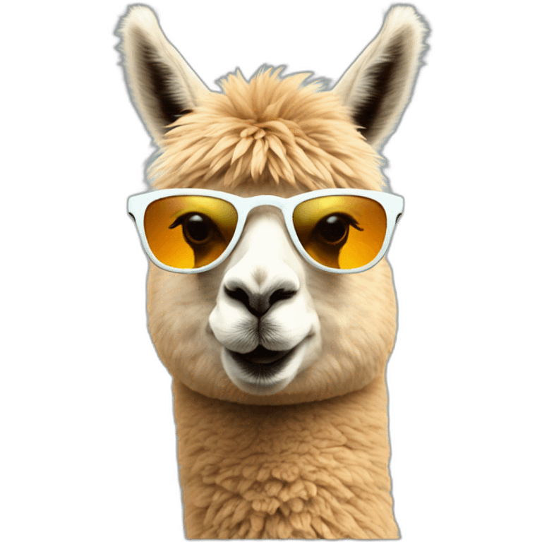 alpaca-with-sun-glass-in-a-rocket emoji