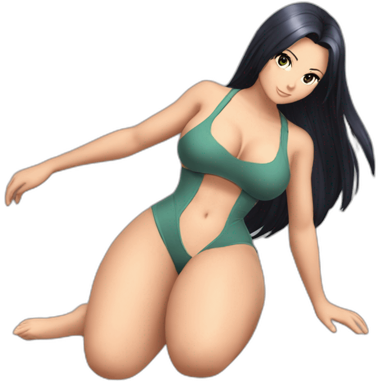 nico robin full body pawg swimsuit laydown emoji