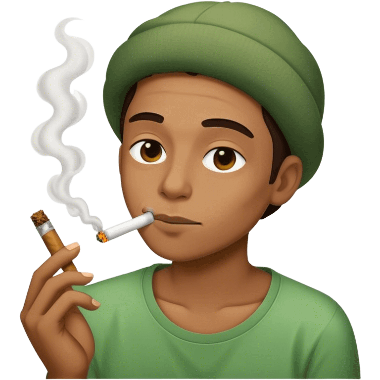 Weed smoking emoji