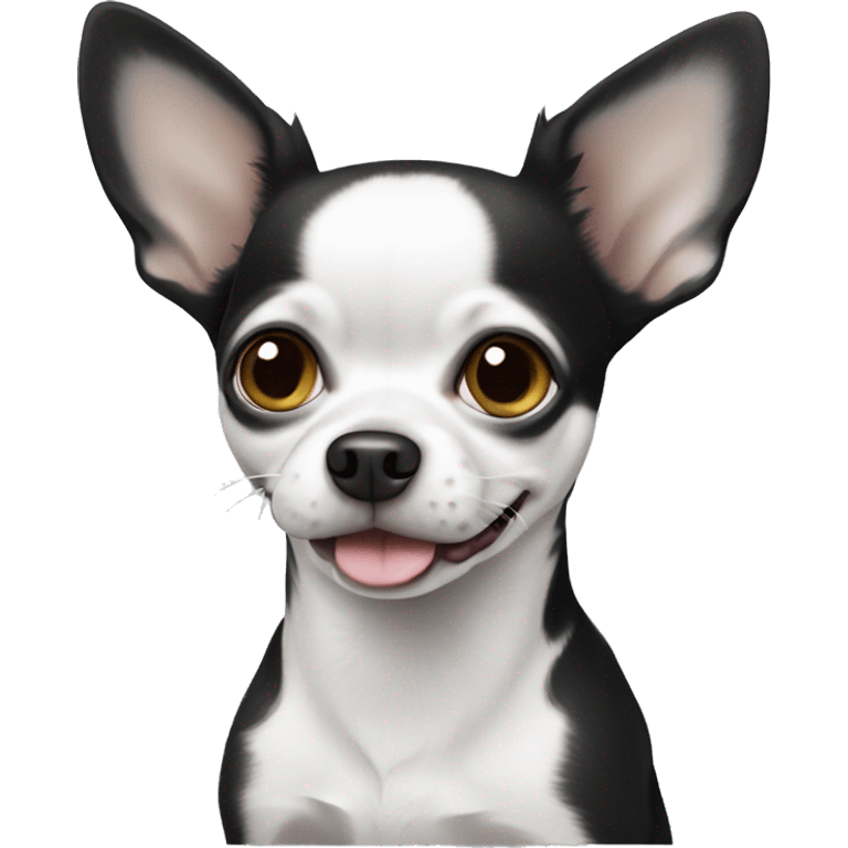 Black and white Chihuahua  emoji