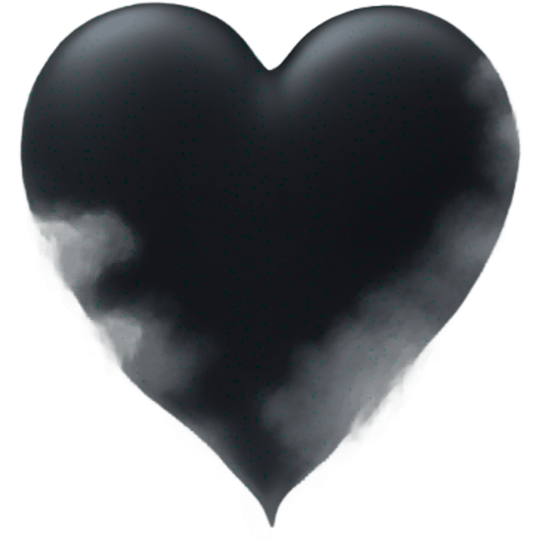 Black heart with fog emoji