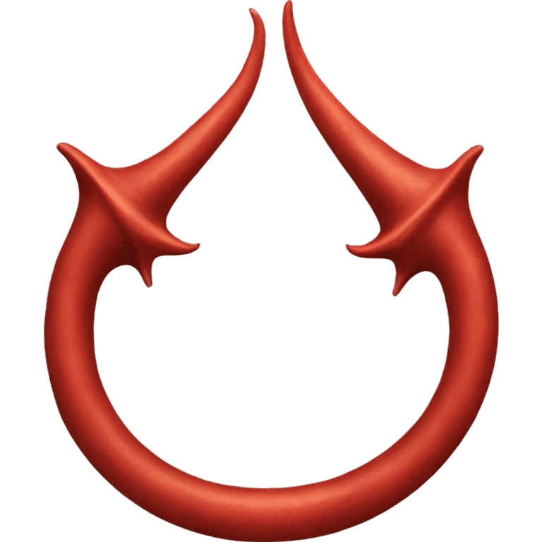 devil horns and tail nautical emoji