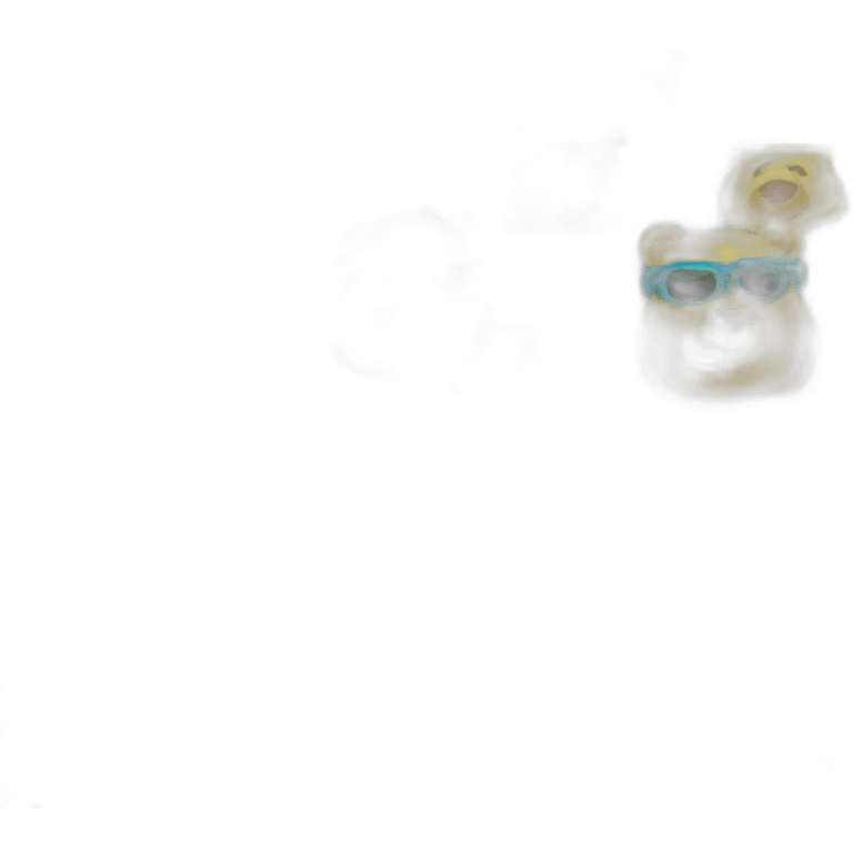 bear face in blue helmet and yellow glasses emoji