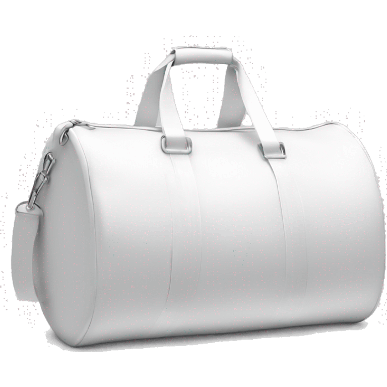 all white duffle bag with white strap emoji