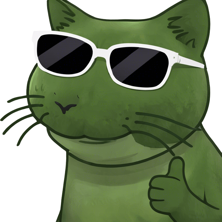 Cat with sunglasses emoji