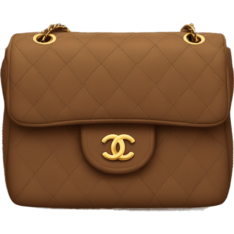 Chanel bag brown emoji