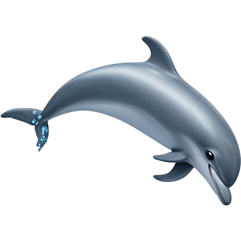 Dolphin in water jumping emoji