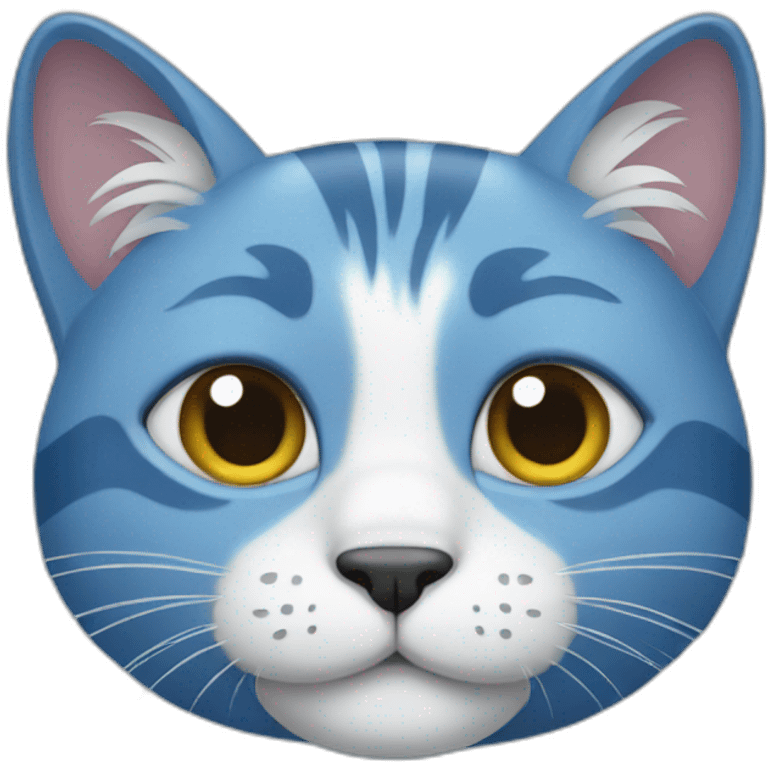 A blue cat emoji