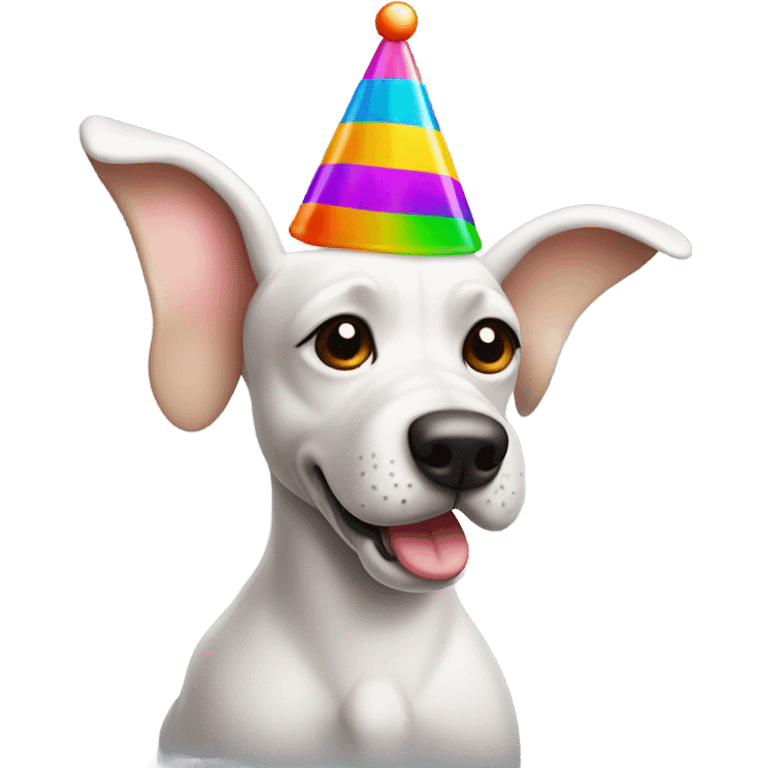 Ballon dog with party hat on emoji