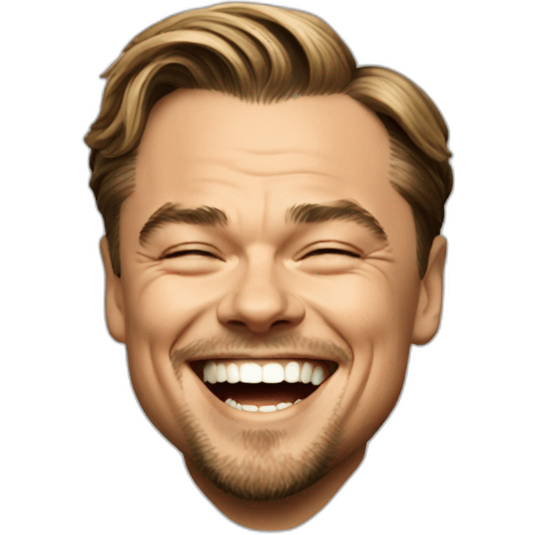 Leonardo DiCaprio laughing emoji