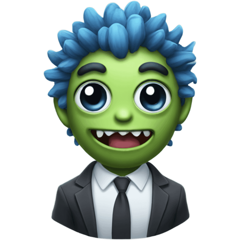 ai cute monster business emoji