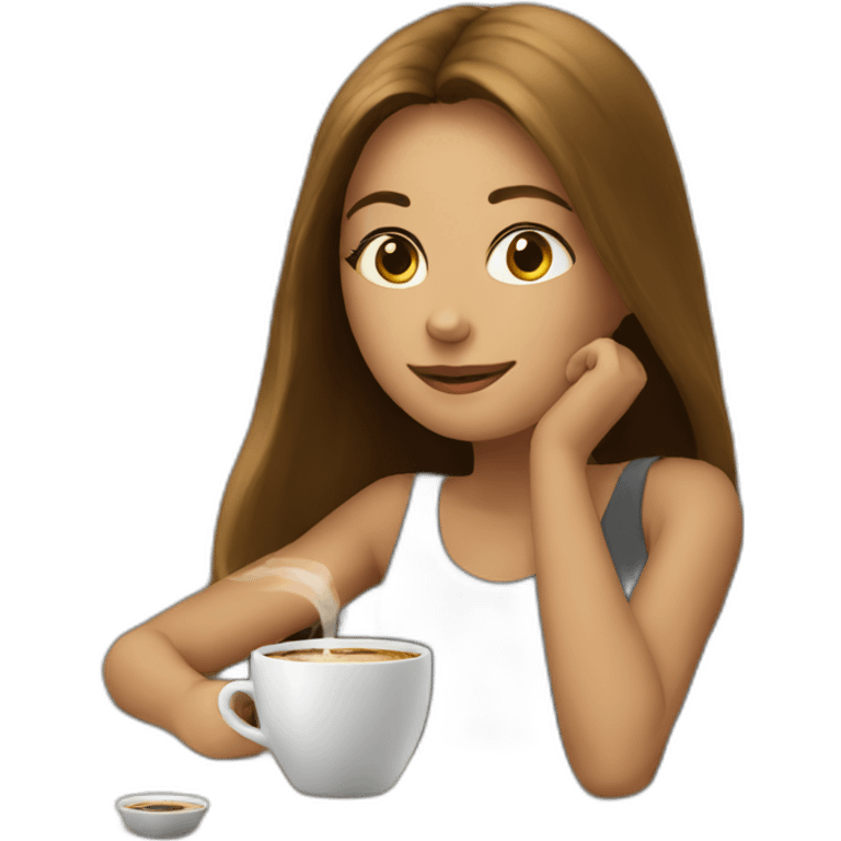 having coffee with girl emoji