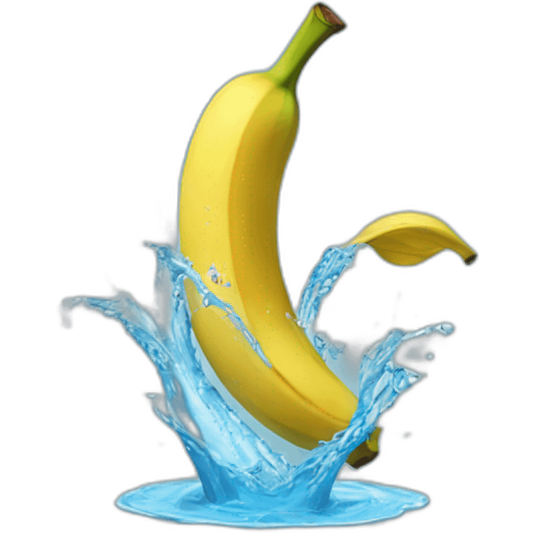 banana throwing water emoji