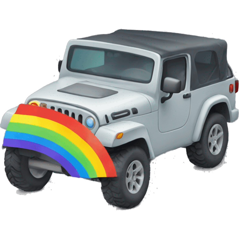 Rainbow jeep emoji