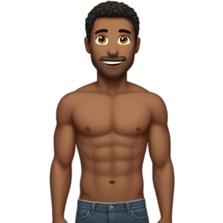 Shirtless guy emoji