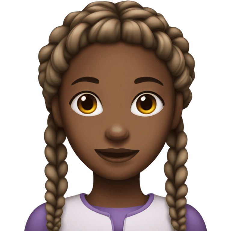 black girl with braids  emoji