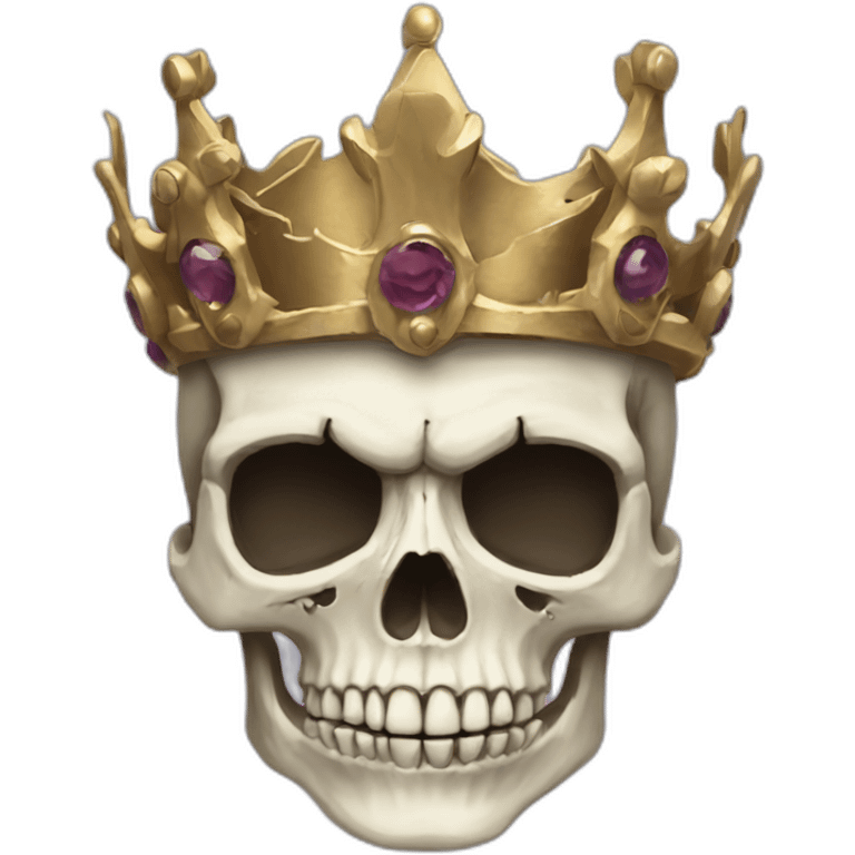 Skull king crown cool emoji