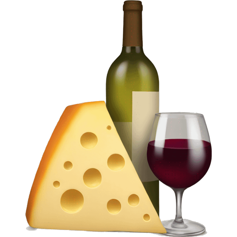 Wine and cheese  emoji