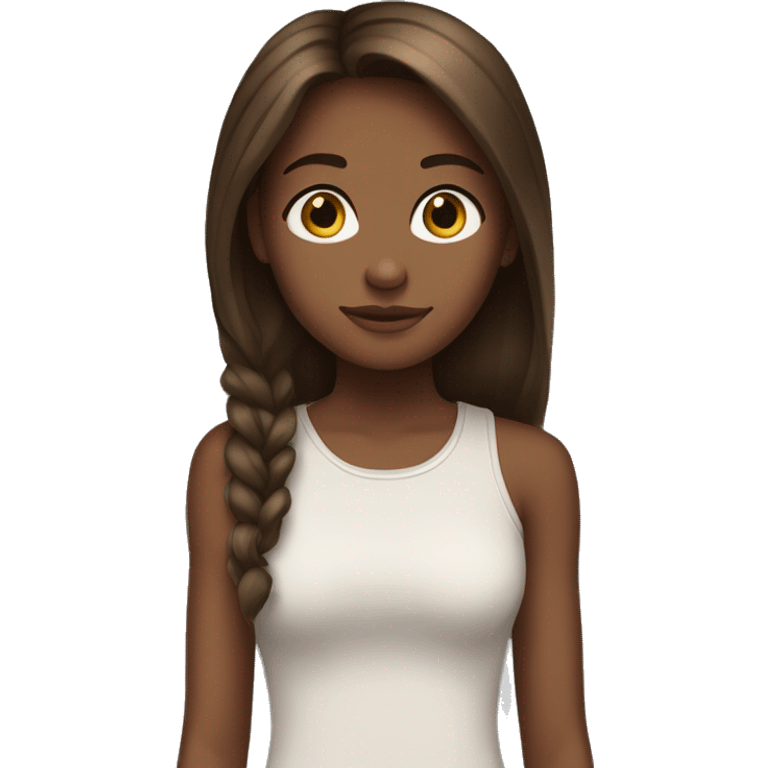  brown hair lil' brown skin teen girl skinny tall 15 years old emoji emoji