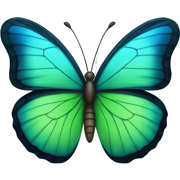 Blue and green butterfly  emoji