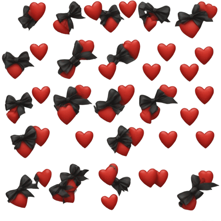 Black heart wrapped in red bow emoji