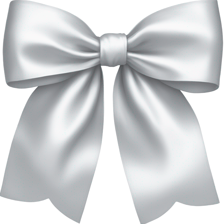 white satin bow emoji