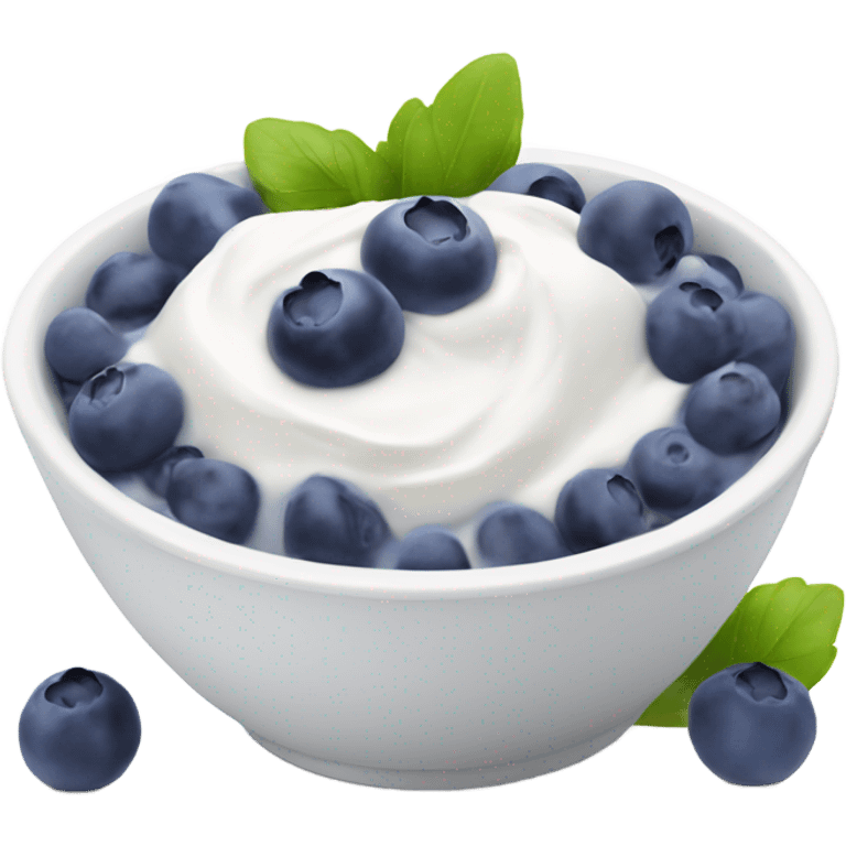 yogurt bowl with blueberries emoji