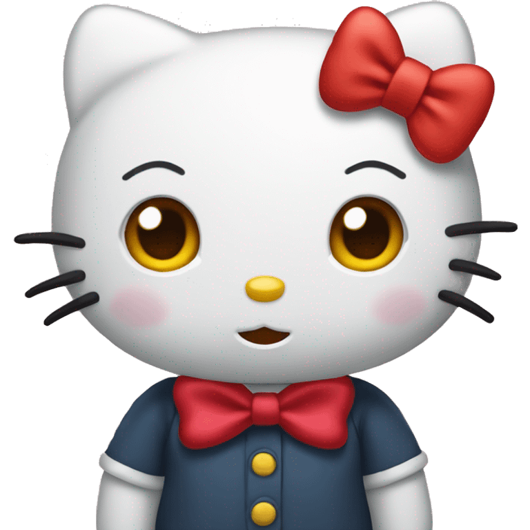 Hello kitty with a cute big red bow  emoji