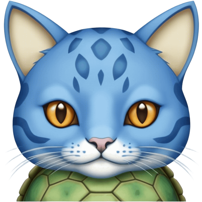 Blue turtle cat emoji