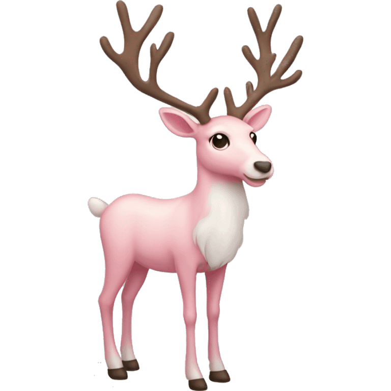 light pink reindeer full body emoji