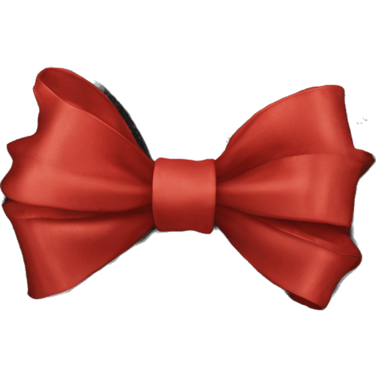 black lace bow with red ruffles emoji